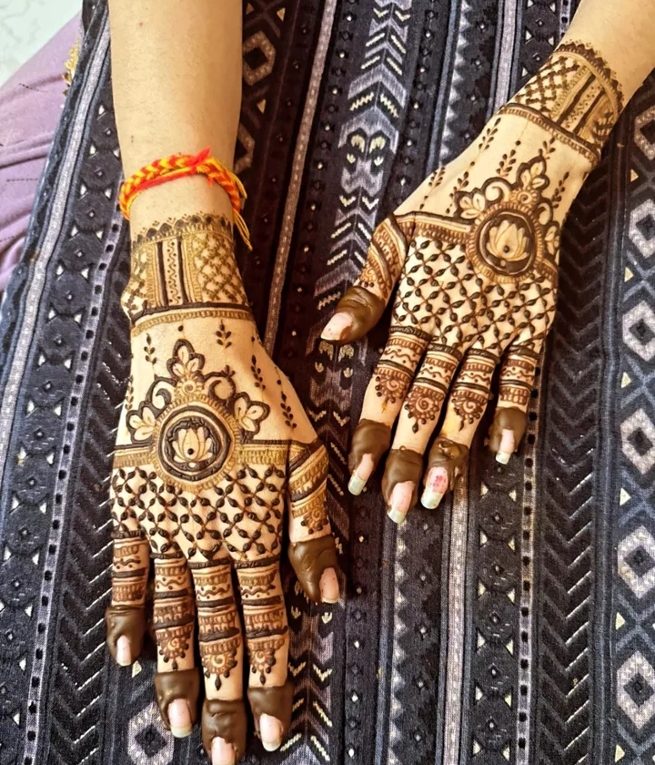 Mehendi — hand design on traditional print