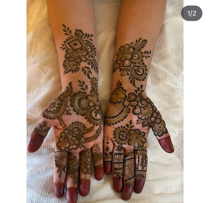 Bridal mehendi — full hand design